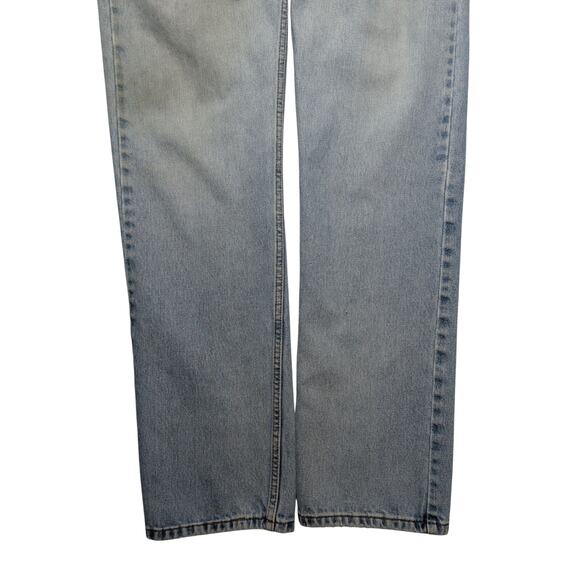Levi’s 505 Regular Fit Jeans Light Wash Men’s 34x36 Straight Leg Distressed Fade - Picture 15 of 15